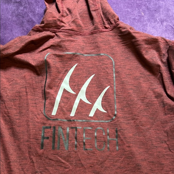 Men's Fintech Long Sleeve Maroon Shirt (Men's XL) - Picture 4 of 5